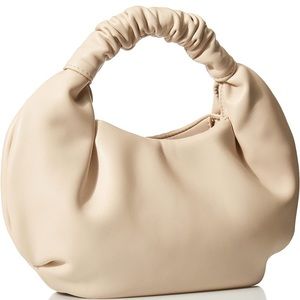 The Drop Addison Soft Volume Faux Leather Top Handle Bag in Bone